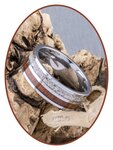 JB Memorials Exclusive Natureline Wood / Tungsten  Houten Ring met As - WR005