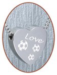 Edelstalen/RVS 'Love Voetbal' Hart Ashanger - B304S