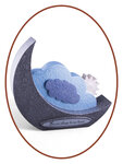 Mini Kinder/ Baby As Urn 'Maan Wolk' - HMP645
