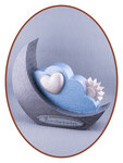 Mini Kinder/ Baby As Urn 'Maan Wolk' - HMP645