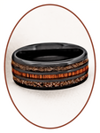 JB Memorials Exclusive Natureline Ceramic Zirkonium / Wood As en Haar Ring - WR015H