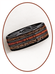 JB Memorials Exclusive Natureline Ceramic Zirkonium / Wood As en Haar Ring - WR015H