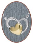 Close2Me&copy; 'Golden Heart' Sterling Zilveren Ashanger - CM010