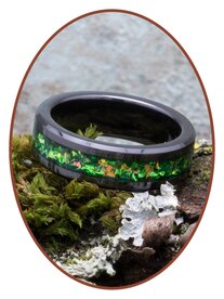 JB Memorials Ceramic Zirconium As Ring 'Heavenly Green' 6mm - JRB145C