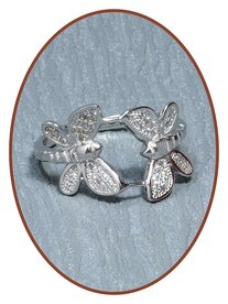 JB Memorials Sterling Zilveren 'Vlinder' Dames As Ring - RB111