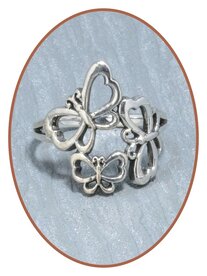 JB Memorials Sterling Zilveren Dames 'Vlinder' As Ring - RB060