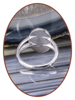 JB Memorials Sterling Zilveren Dames Design Opal As Ring - RB100