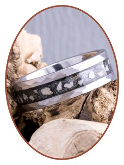 JB Memorials Tungsten Carbide Brushed As gedenk Ring - JRB142MB