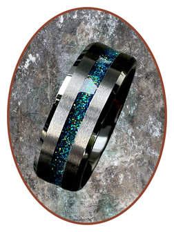 JB Memorials Ceramic Zirconium  As Ring  Universe - RB048BU