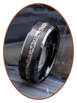 JB Memorials Ceramic Zirconium  As Ring 8MM Breed - RB048B