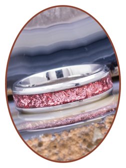Gekleurde As gedenk Ring - 6 of 8mm breed - JCRA004-4M2B