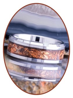 &#039;Heavenly Treasures&#039; - As Gedenk Ring - 6 of 8mm breed - JRB140HTH-4M2B