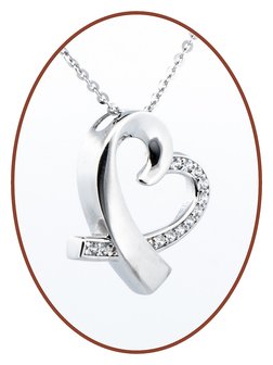 925 Sterling Zilveren 'in my heart' Ashanger - Z017