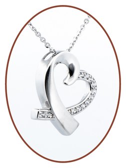 925 Sterling Zilveren &#039;in my heart&#039; Ashanger - Z017