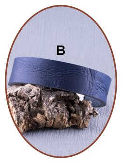 JB Memorials Edelstalen RVS Lederen Gedenk (As) Armband (6 kleuren leer leverbaar) - ZAS059