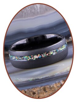 JB Memorials Tungsten Carbide Opal As Ring - RB048QO