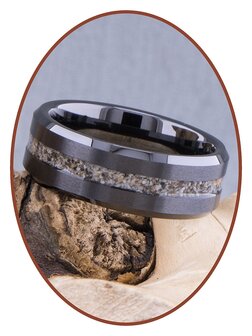 JB Memorials Tungsten Carbide  Satin Black As Ring - RB048TB