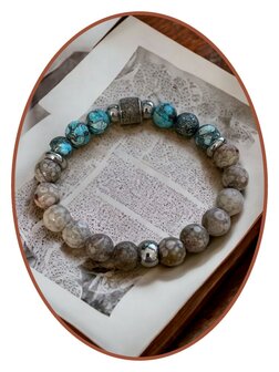 JB Memorials Synt. Turquoise Maifanite Stone As Armband - KHA032