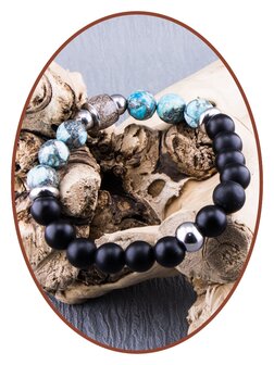 JB Memorials Synt. Turquoise Onyx Stone As Armband - KHA033