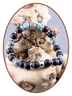 JB Memorials Synt. Turquoise Onyx Stone As Armband - KHA034