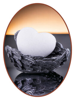 JB Memorials exclusief Knuffel Hart gemaakt met as, met optionele angelwing in  diverse kleuren mogelijk - AS003