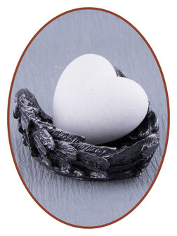 JB Memorials exclusief Knuffel Hart gemaakt met as, met optionele angelwing in  diverse kleuren mogelijk - AS003