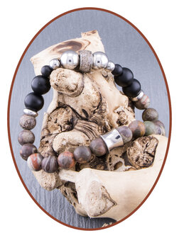 JB Memorials Onyx en Natural Stone As Armband - KHA040