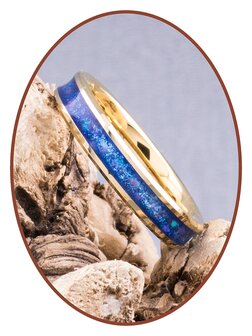 JB Memorials Tungsten Carbide Dames &#039;Ocean Blue&#039; As Ring 4mm - RB143E