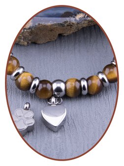 JB Memorials Exclusieve Tijgeroog Onyx Kralen Armband  KHA041