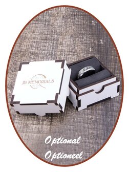 JB Memorials Exclusive Natureline Wood / Abalone Shell Black Ceramic Zirconium As Ring - WR013