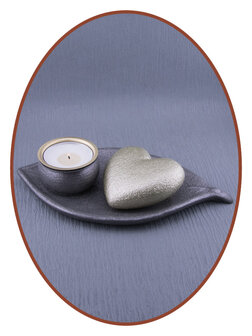 Mini As Urn  &#039;Leaf and Heart&#039;  in Diverse Kleuren - HMP675