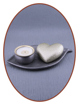 Mini As Urn  &#039;Leaf and Heart&#039;  in Diverse Kleuren - HMP675