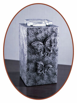 Mini As Urn &#039;Old Steel&#039; met Theelicht Houder - HMP677