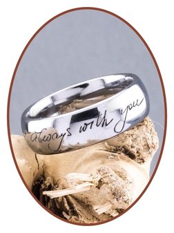 Tungsten Carbide Graveer Gedenk Ring - TUR001R