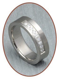 JB Memorials Titanium Tekst Gedenk Ring - XR17