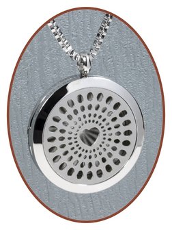 316L Edelstalen JB Memorials 'Hart' Medaillon Ashanger - RSP107