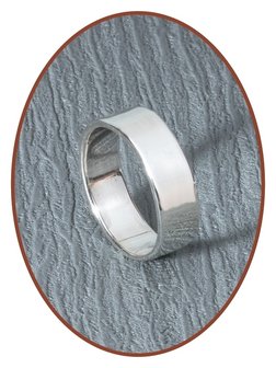 JB Memorials Sterling Zilveren Tekst Gedenk Ring 6mm - RB065