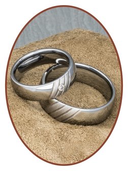 Forever Love Collection Tungsten Carbide Relatie Trouw Ringen Set - AA003