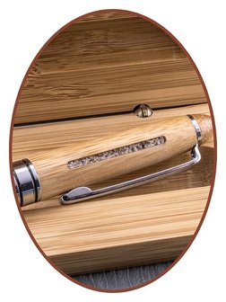 Exclusieve Houten Ballpoint met Asverwerking - AP001