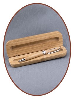 Exclusieve Houten Ballpoint met Asverwerking - AP001