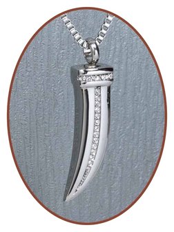 Edelstalen/RVS 'Zirconia Tooth' Design Ashanger - B043