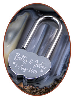 Edelstalen Graveerbare Love Lock - LOCK01