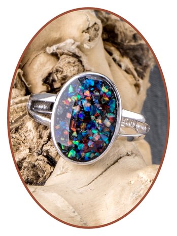 JB Memorials Sterling Zilveren Dames Design Opal As Ring - RB100