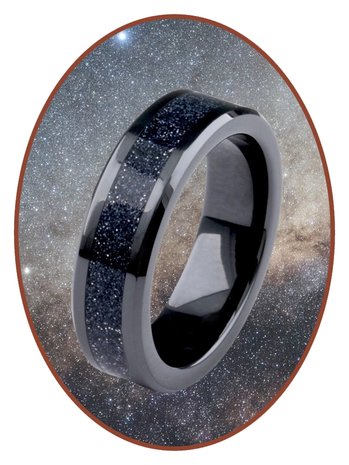 JB Memorials Ceramic Zirconium As Ring 'Infinite Universe' 6mm - JRB145IU