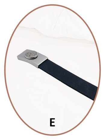 Edelstaal / Leer  As Armband - ASB055