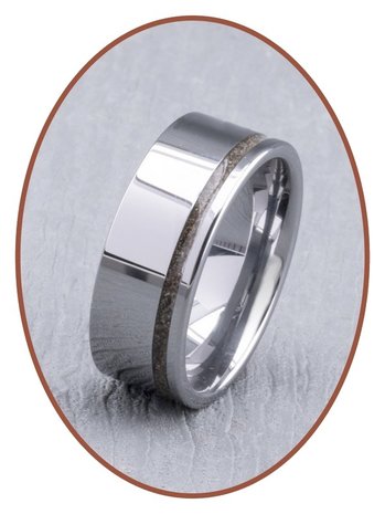 JB Memorials Tungsten Carbide Brede Heren As Ring - RB046H