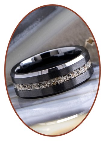 JB Memorials Ceramic Zirconium Heren As Ring - RB048B