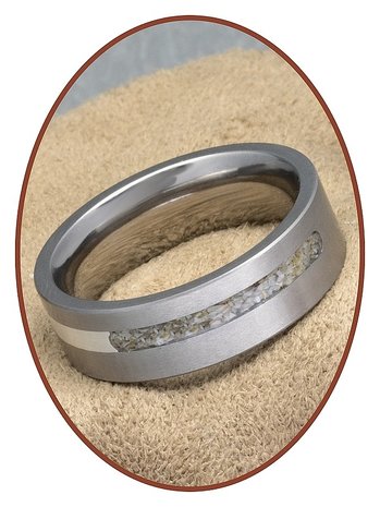 JB Memorials Titanium-Zilver As Ring - RB050