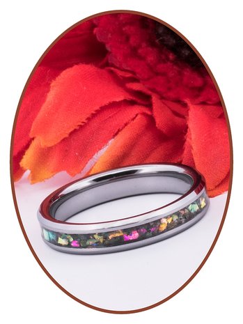 JB Memorials Tungsten Carbide Dames Multi Color As Ring 4mm - JRB143A