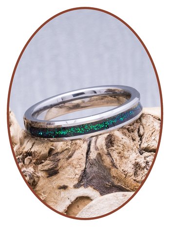 JB Memorials Tungsten Carbide Dames As Ring 'Chameleon' 4mm - RB143C